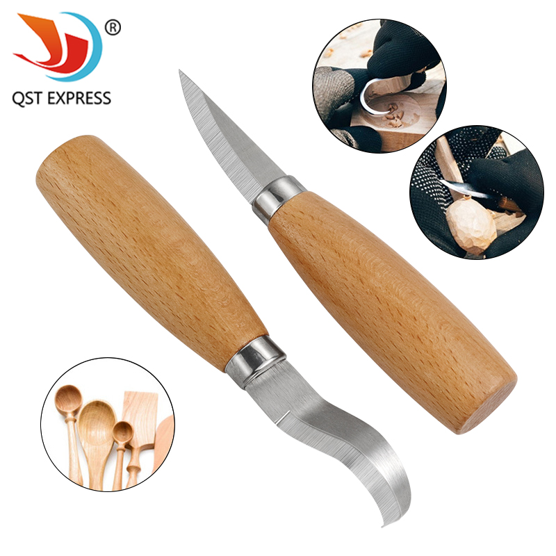 Woodworking Product - Stainless Iron Carving Knife Beech Wood