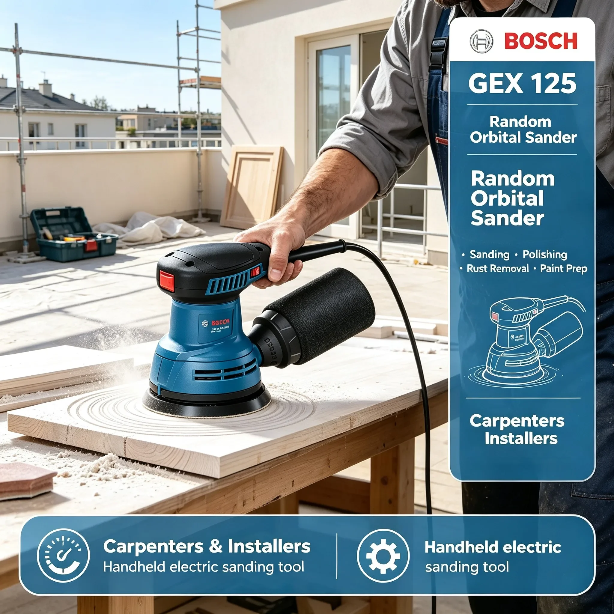 Bosch GEX125 280W Multifunctio - Woodworking Machinery ulasan dan harga